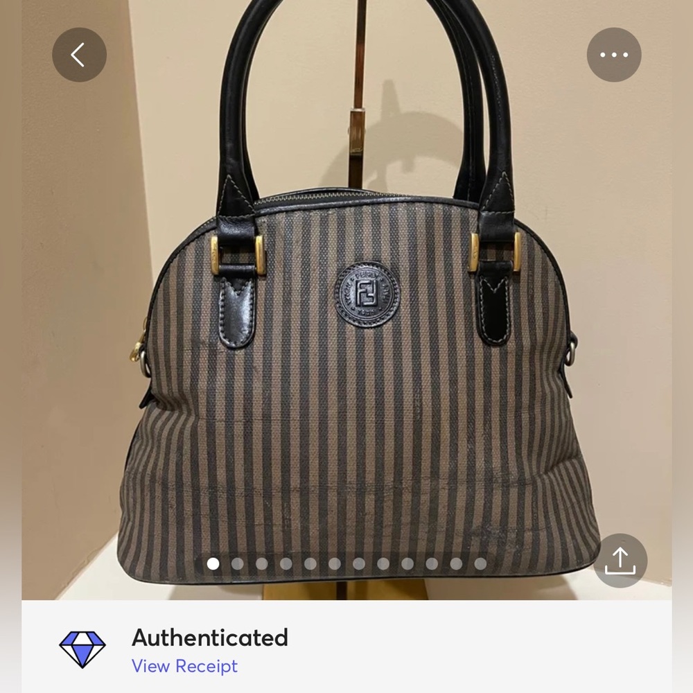 Vintage Fendi Pequin Dome Handbag